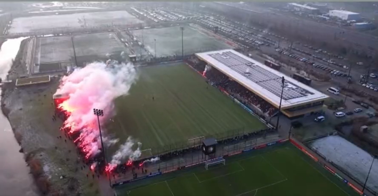 Laatste training Klassieker • Spectaculair beeld uit de lucht