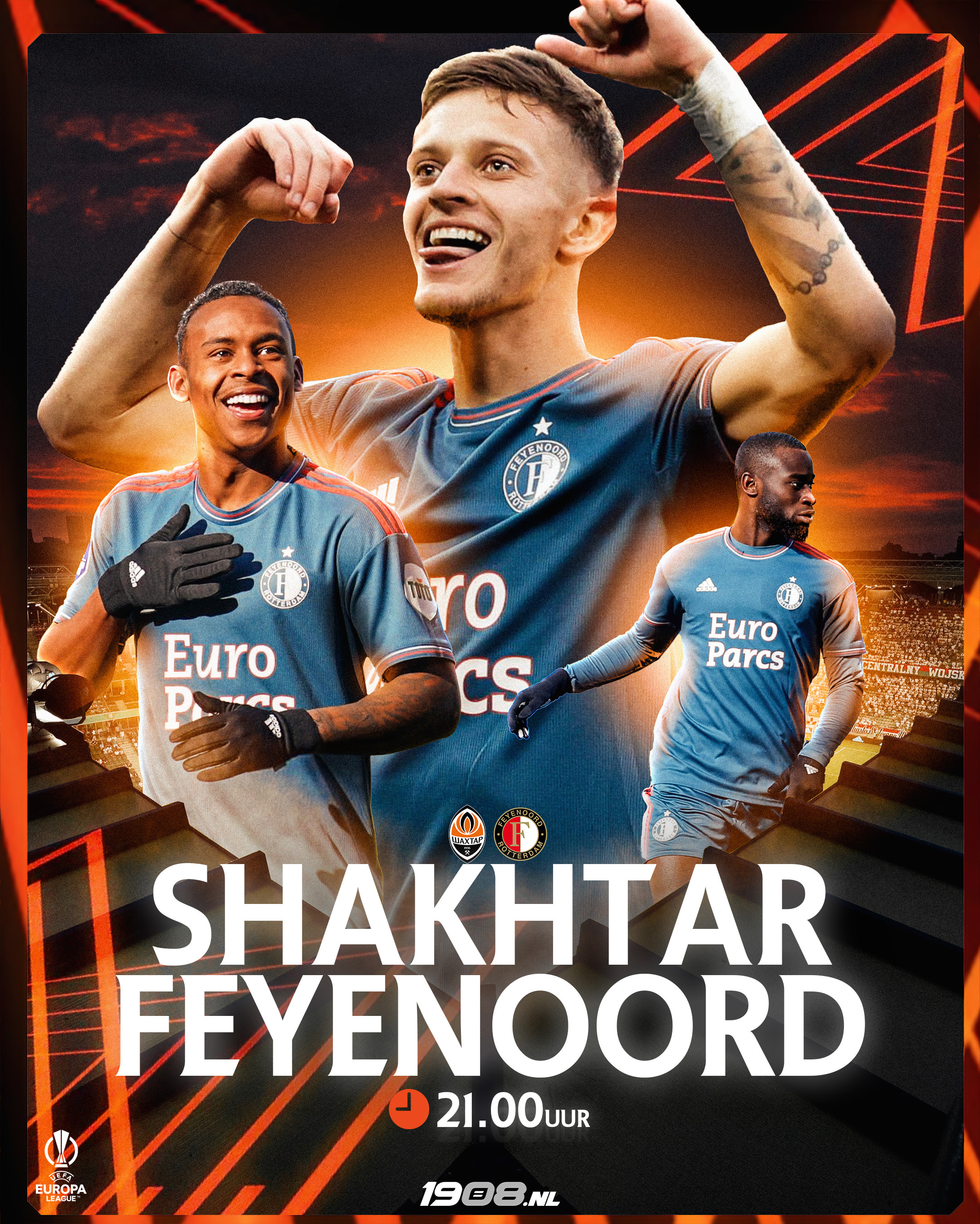 MATCHDAY • Shakhtar Donetsk ontvangt Feyenoord voor achtste finale UEL