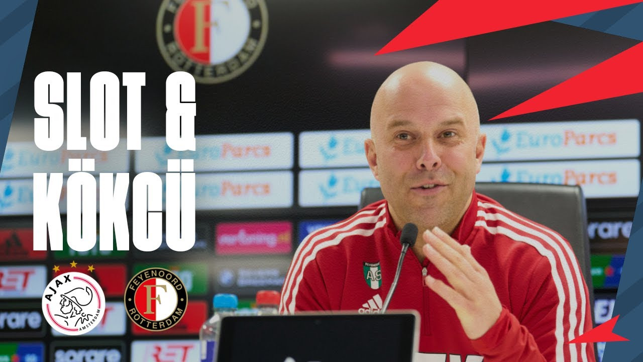 Persconferentie Arne Slot en Orkun Kökcü in aanloop naar Ajax-uit
