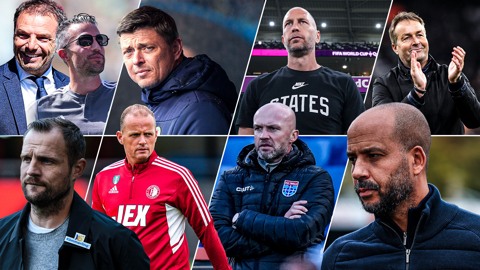 De huidige shortlist voor de trainerspost van Feyenoord