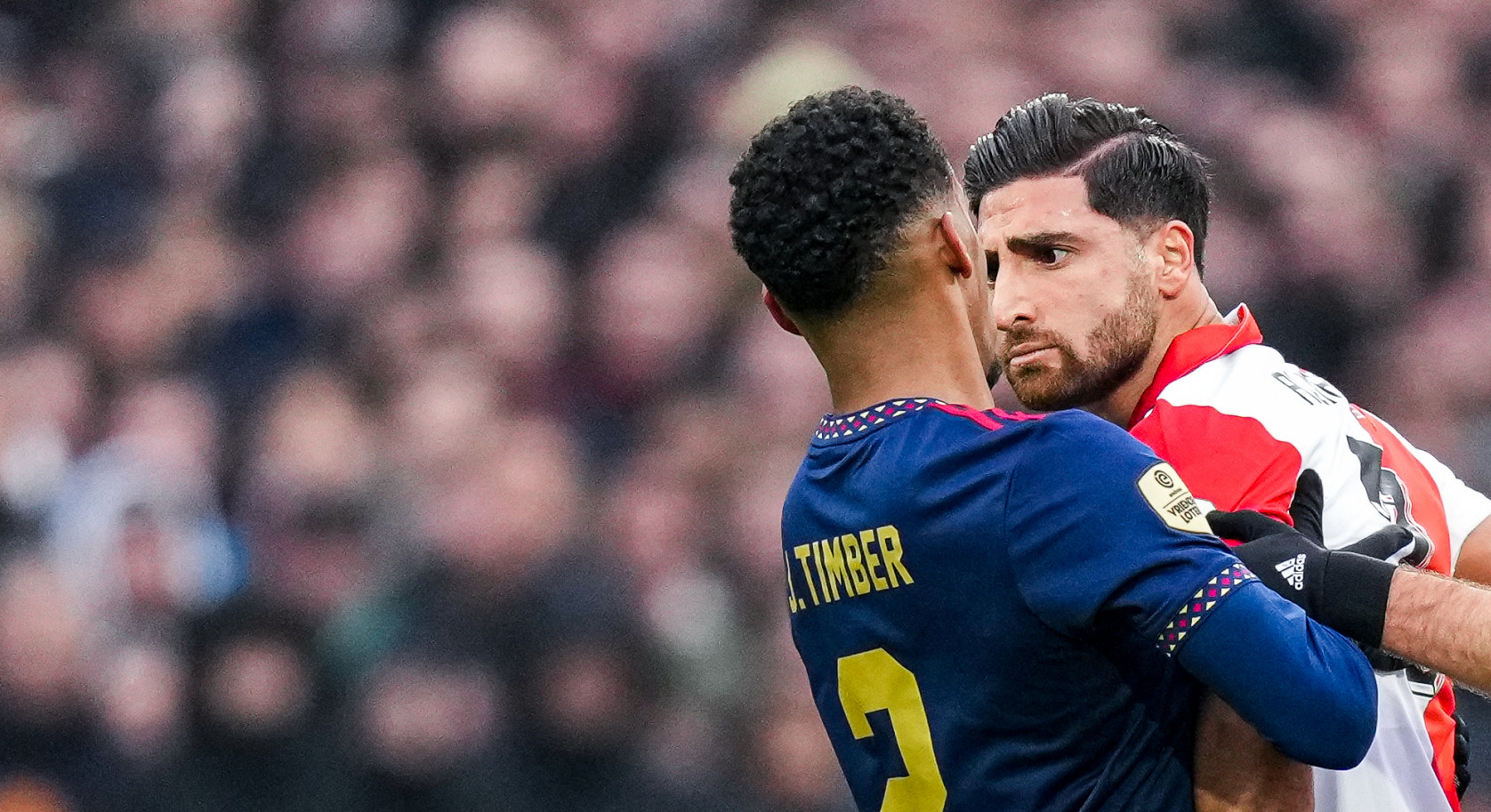 feyenoord-v-ajax-alireza-jahanbakhsh-jurrien-timber-uitsnede-vk-sportphoto
