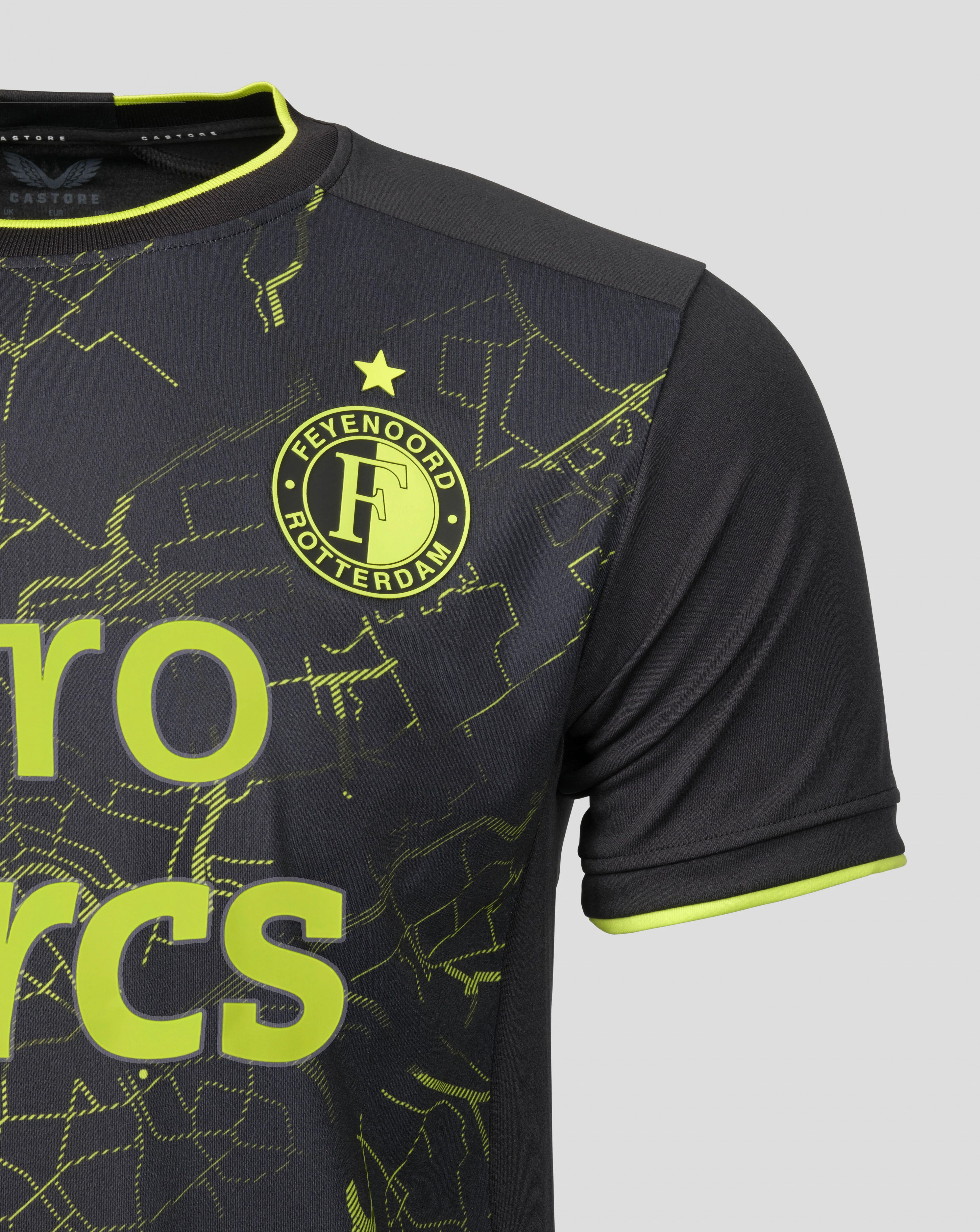 Feyenoord Vierde Shirt 2023-2024- Detail Voorkant Logo