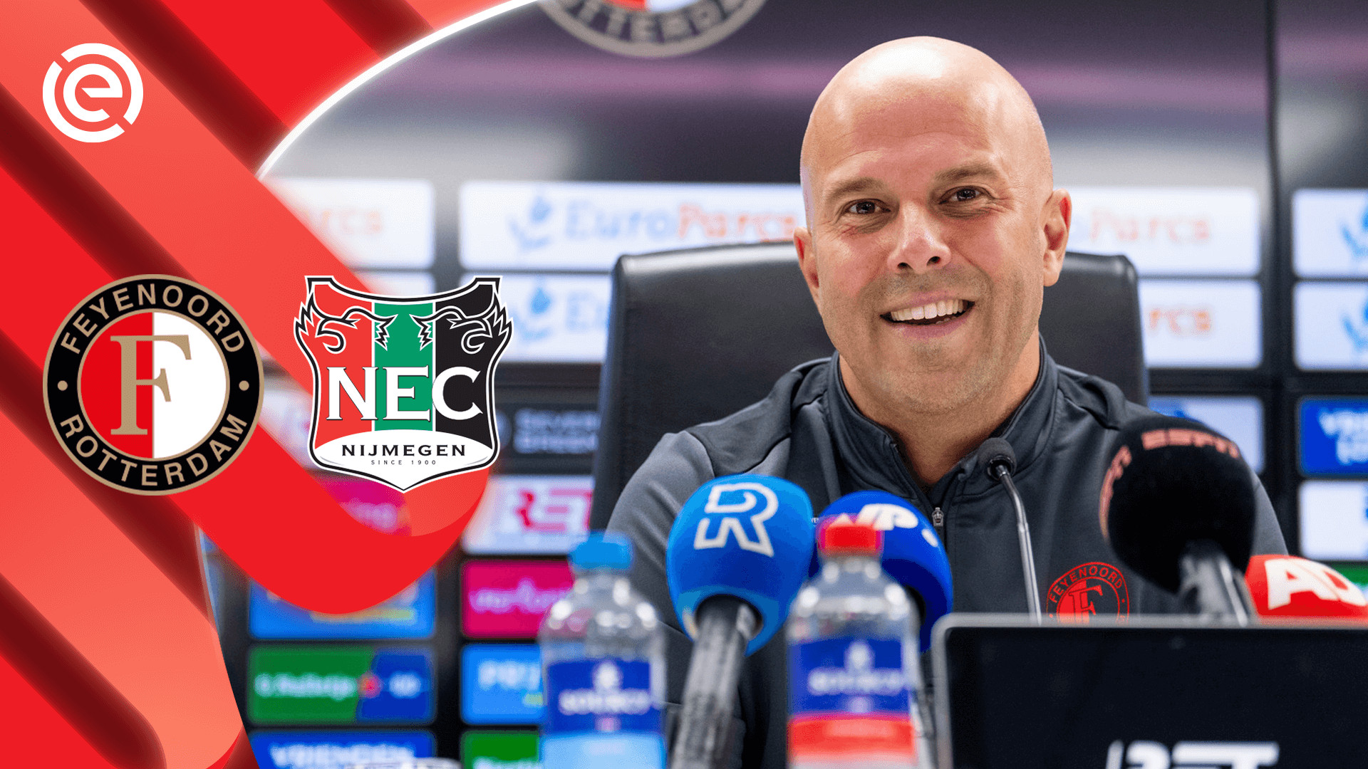 [LIVE 15:00] Persconferentie Slot richting NEC te zien op Feyenoord ONE