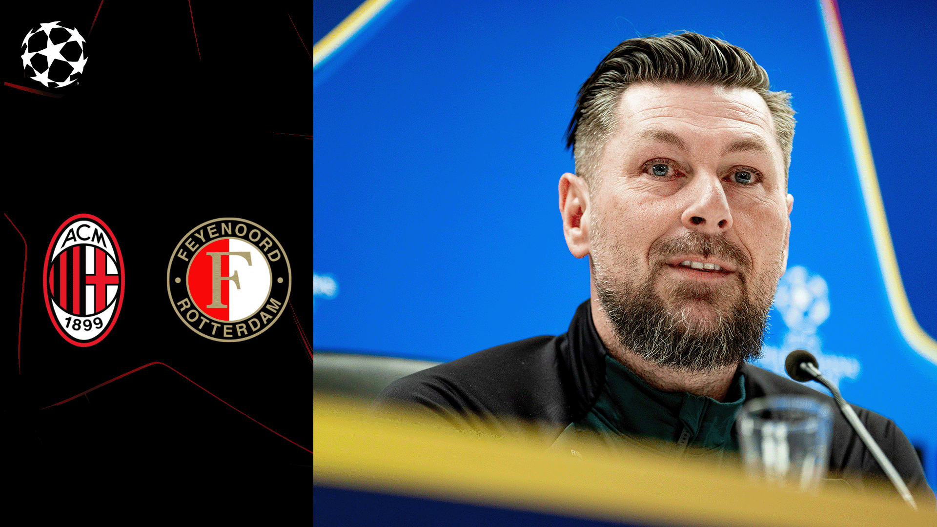 LIVE 18:00 • Persconferentie Pascal Bosschaart in aanloop naar CL-duel in Milaan