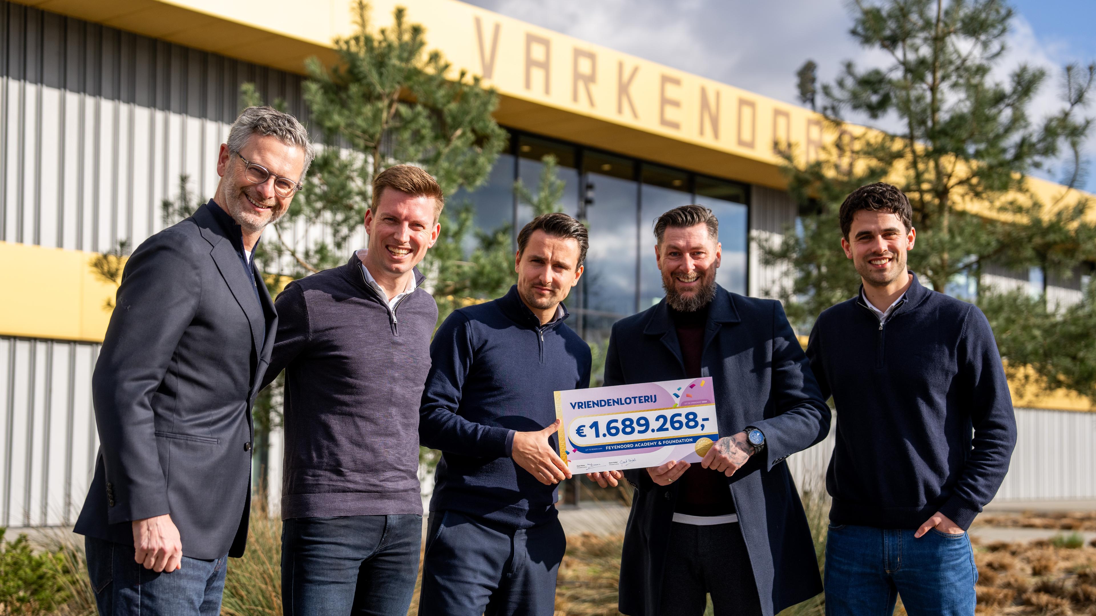 Recordopbrengst voor Feyenoord Academy en Foundation via VriendenLoterij