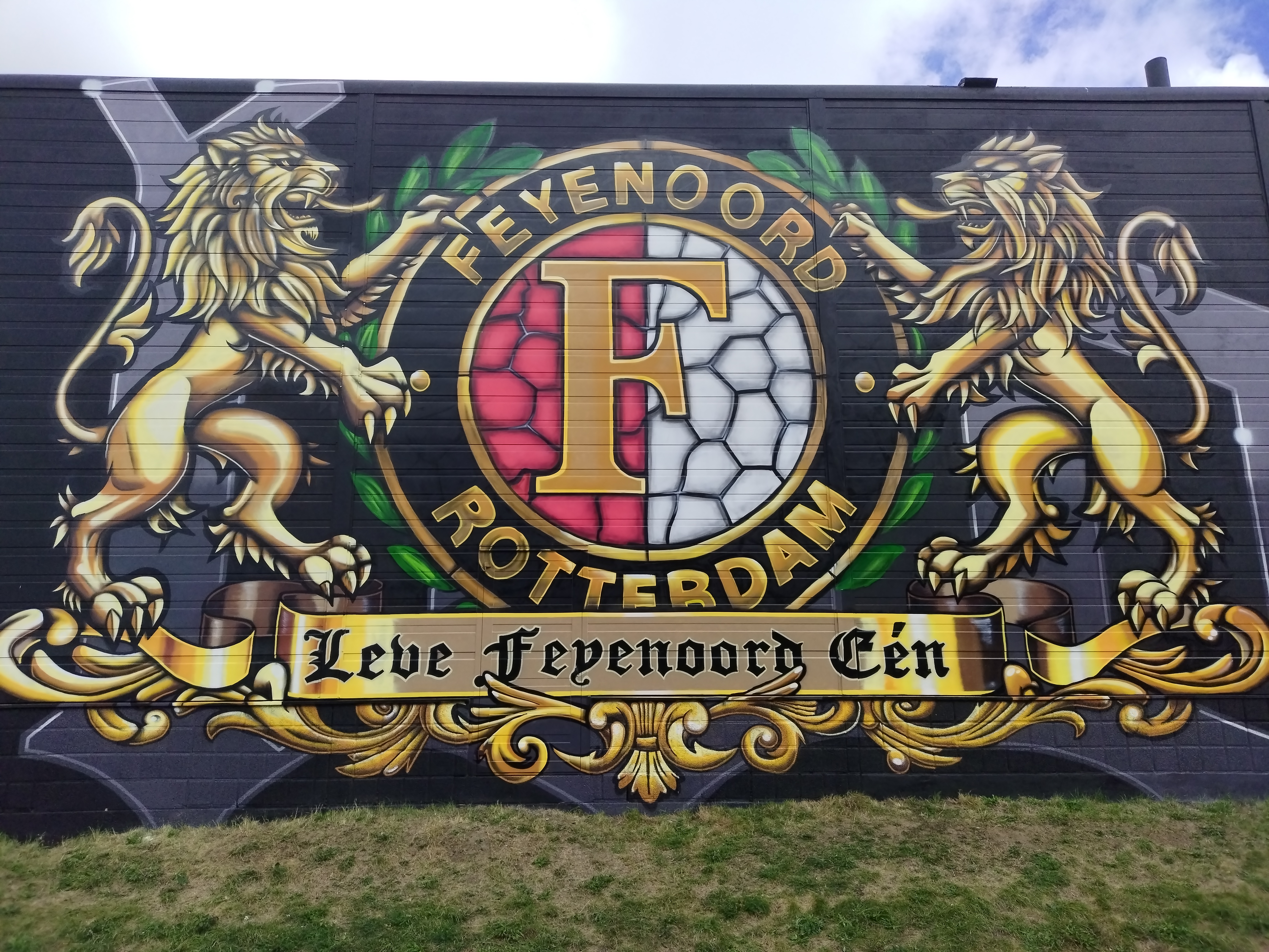 Feyenoord muurschildering - Jim Breeman Sports Photography