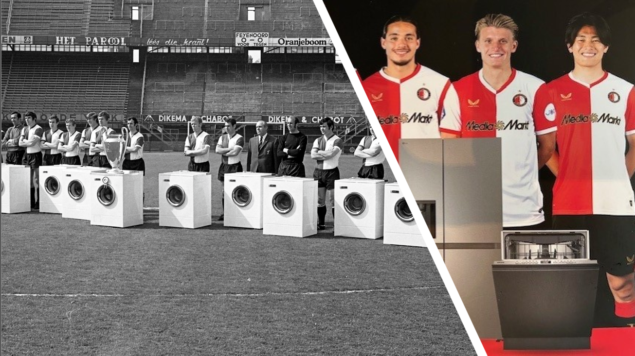 De geschiedenis herhaalt zich: Feyenoordspelers promoten wasmachines