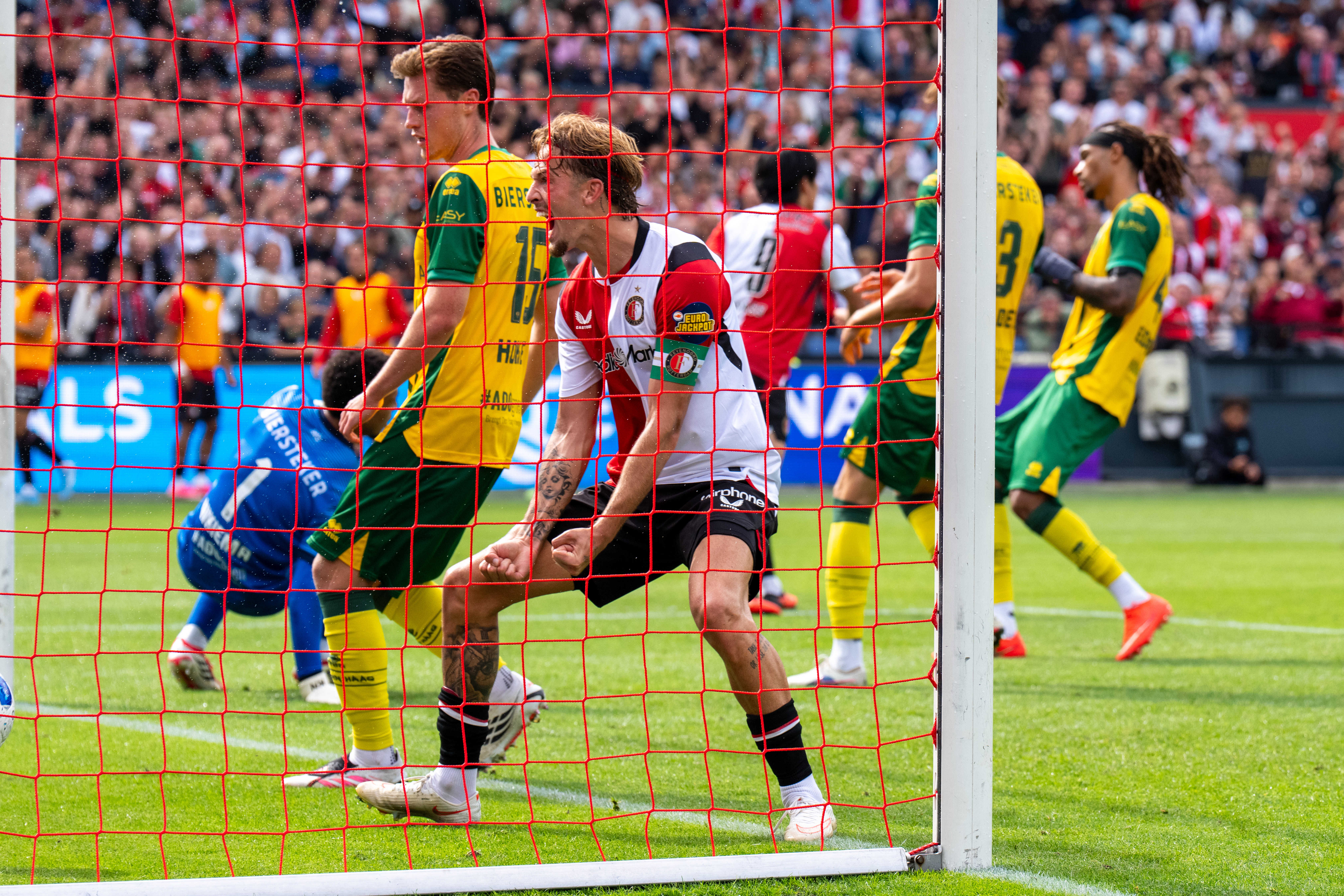 Feyenoord voorkomt blamage na 0-2 achterstand en speelt gelijk tegen ADO