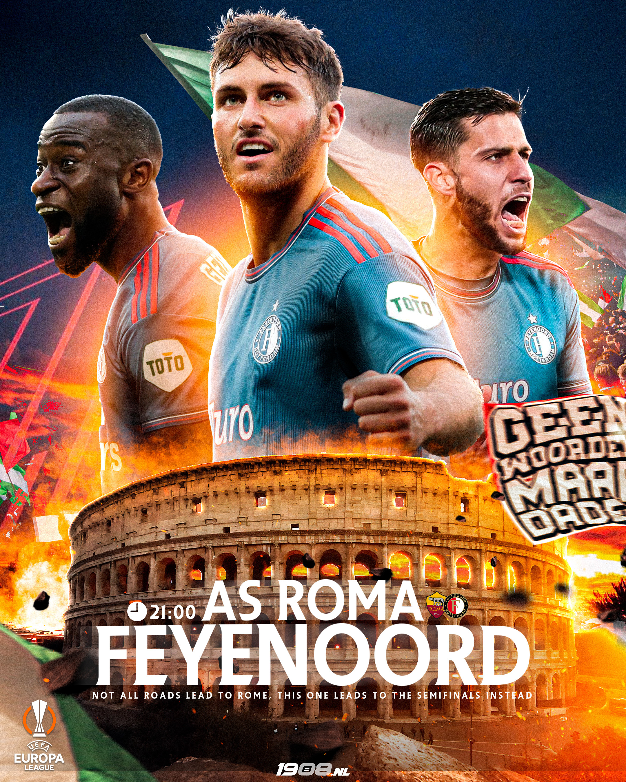 MATCHDAY • Feyenoord heeft genoeg aan een gelijkspel in Rome