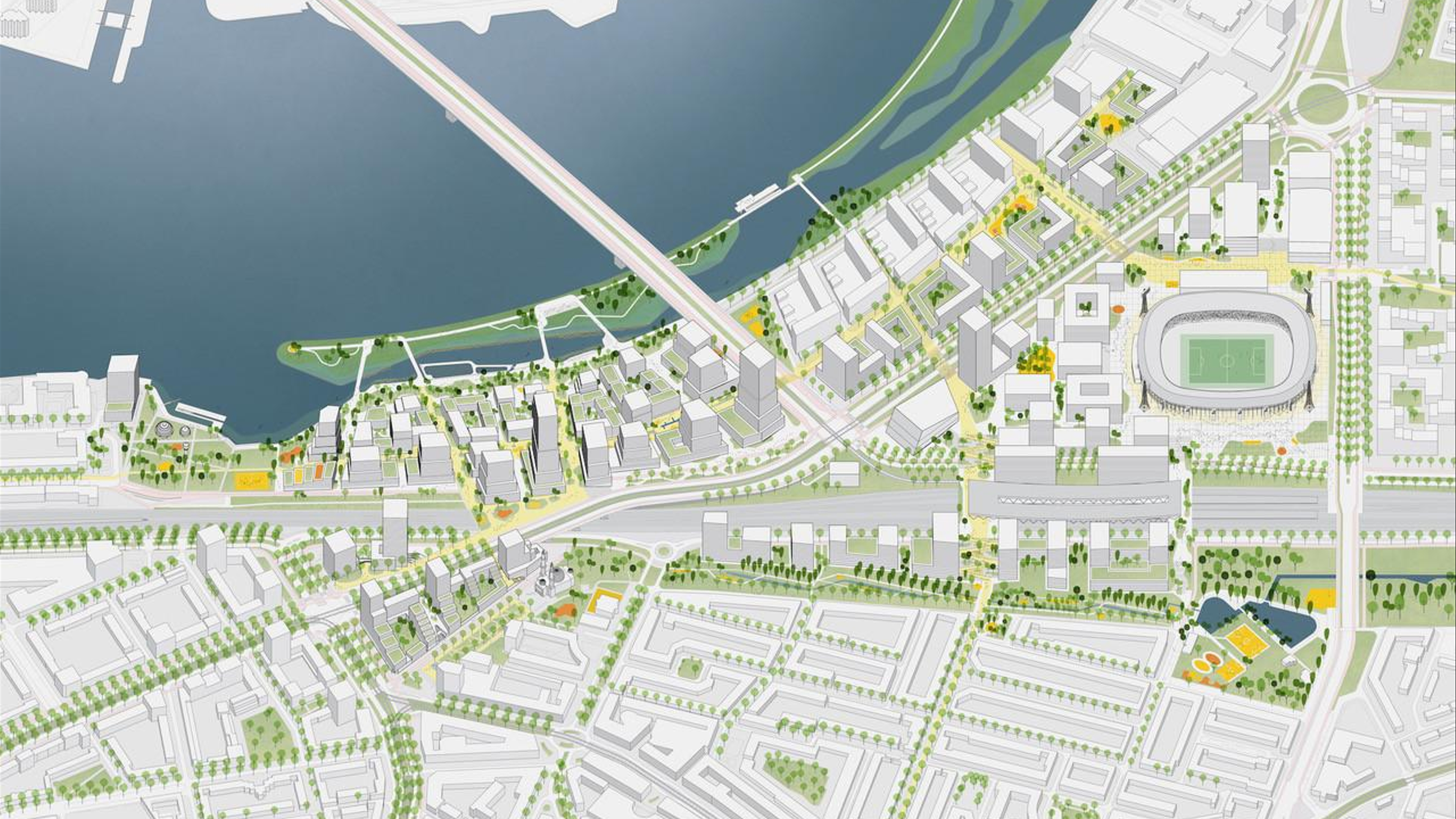 Stadionpark Rotterdam prestenteert nieuw masterplan Feyenoord City