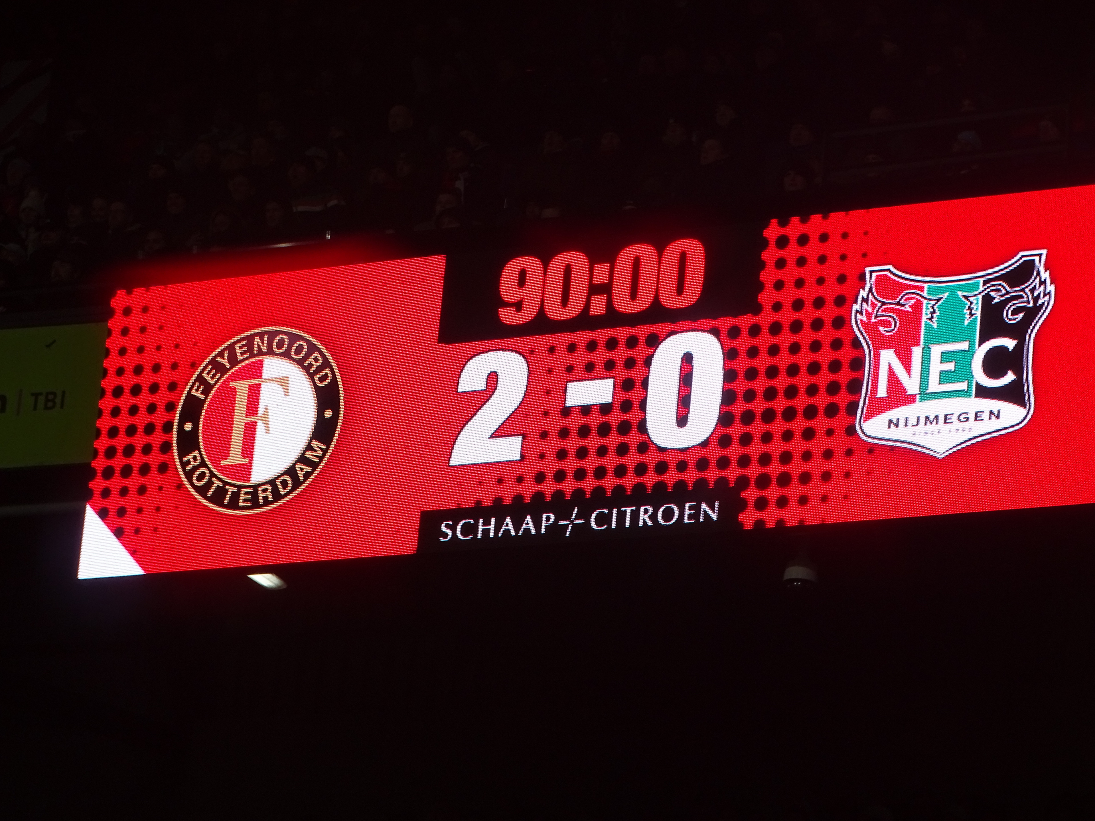 Vermoedelijke opstelling Feyenoord tegen N.E.C.