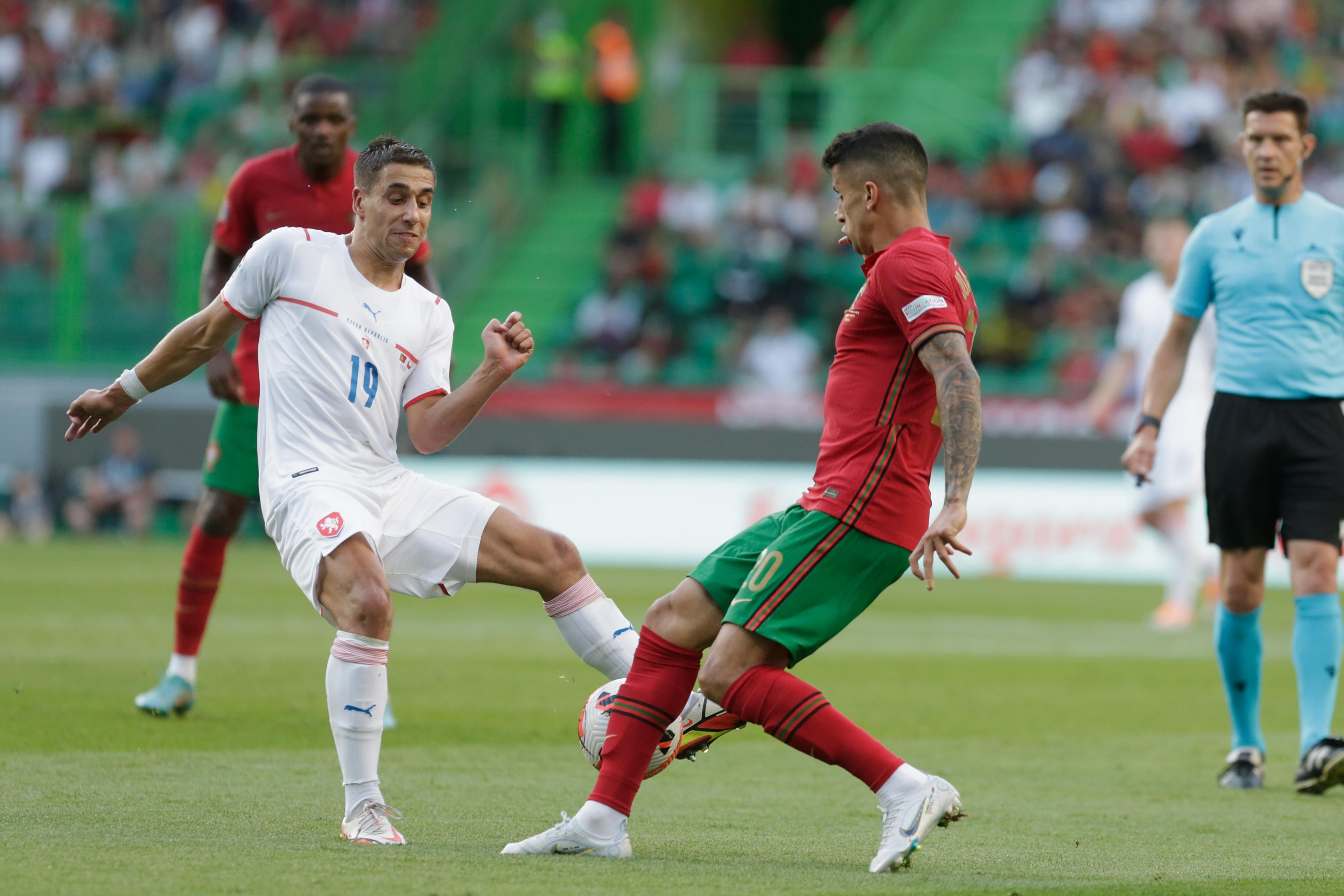 Ondřej Lingr bankzitter tijdens groepduel met Portugal