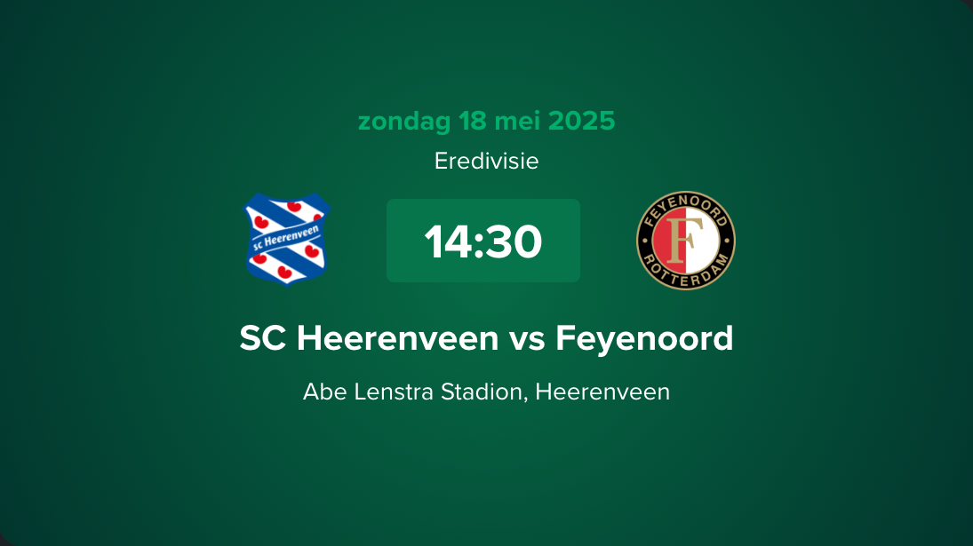 Liveblog • sc Heerenveen - Feyenoord [14:30]