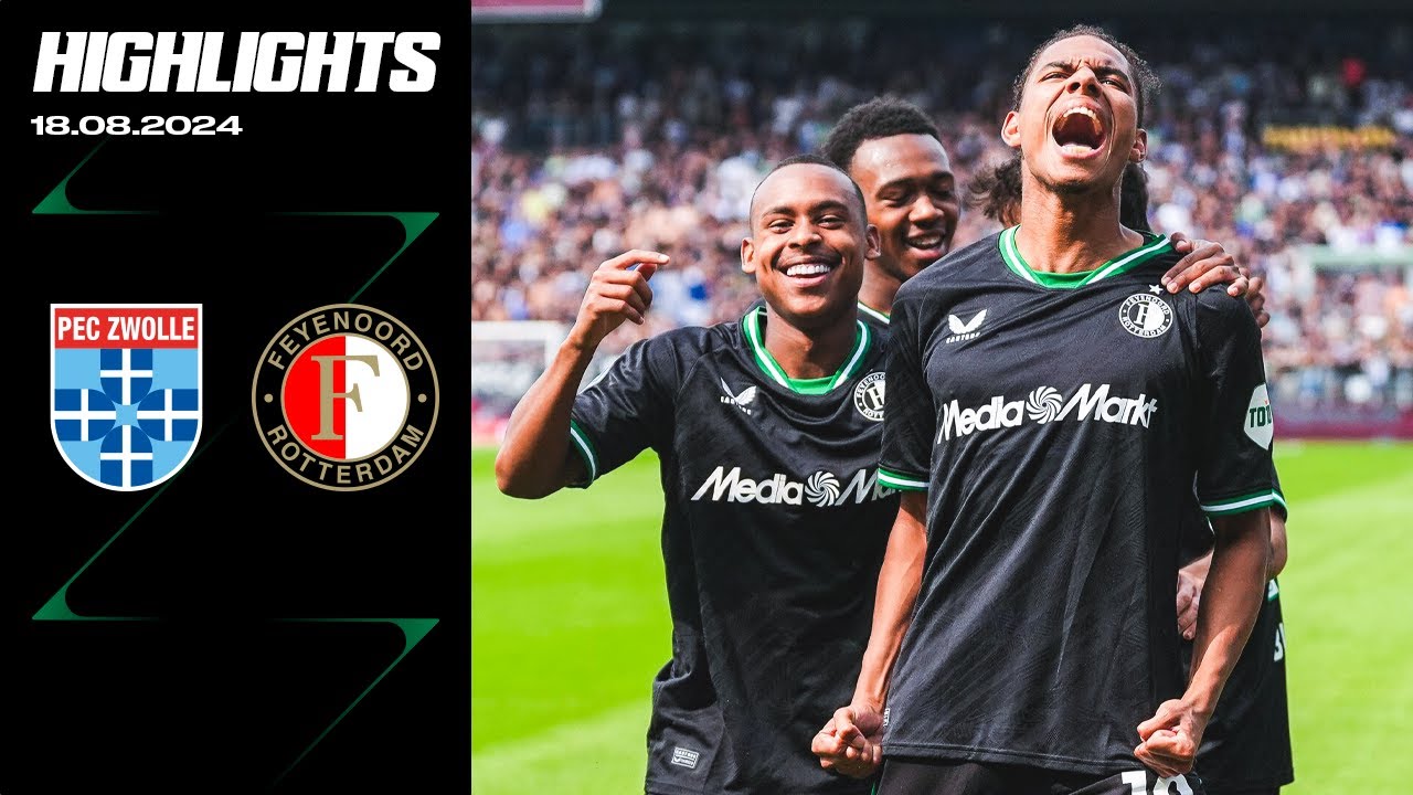 Video • Samenvatting PEC Zwolle - Feyenoord (1-5)